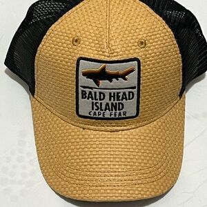 Bald Head Island Cape Fear Tan and Black Hat New with Tags